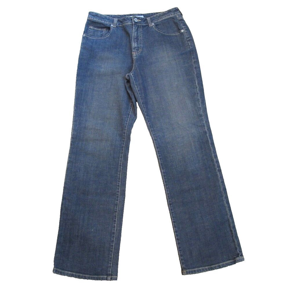 Chico's Platinum Facet Blue Denim Jeans Women's‎ Size 1.5 Cotton Spandex